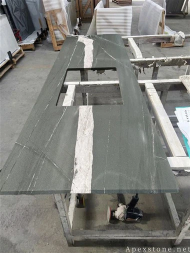 Laminatas poliruotas „Prada Emerald“ virtuvės stalviršiai